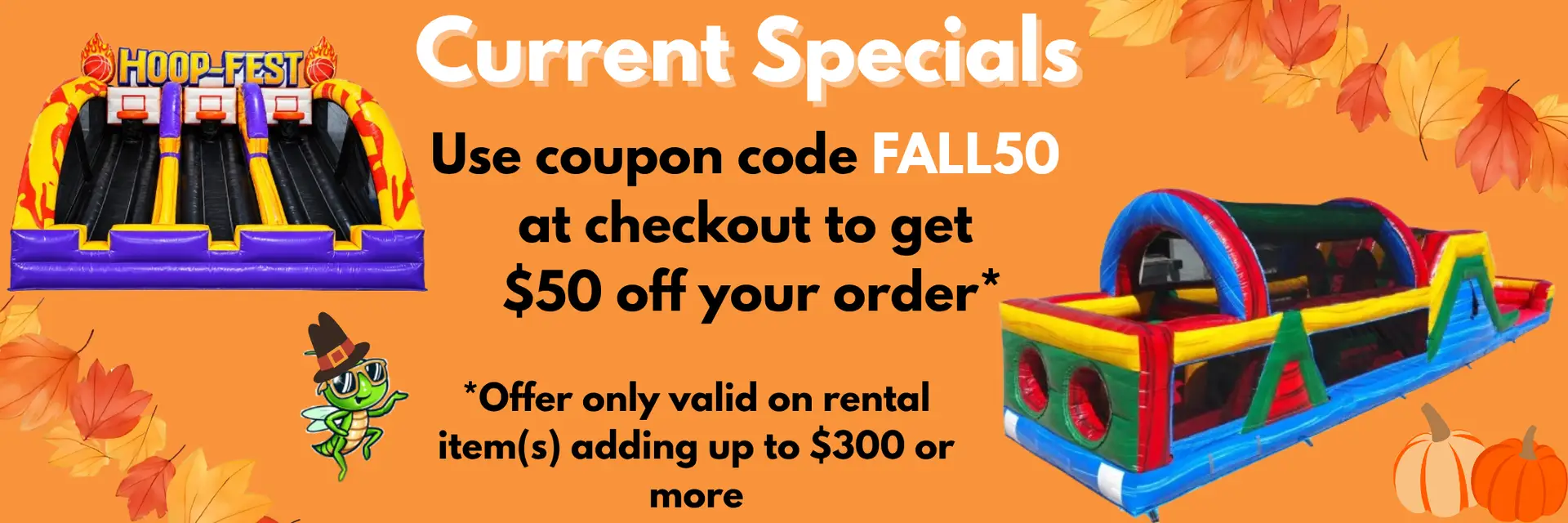Fall Specials $50 off with code Fall50